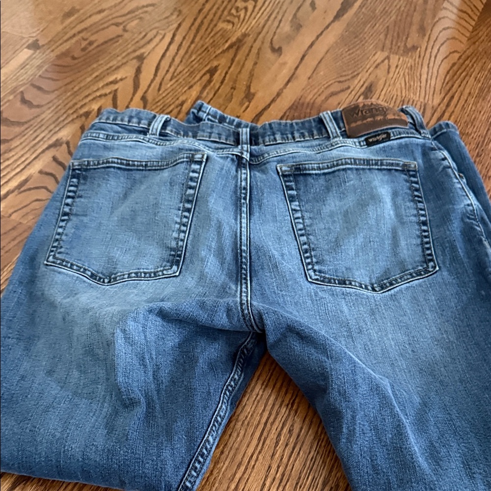 Wrangler Men's Dark Blue Straight Jeans 34/30 - Picture 6 of 11